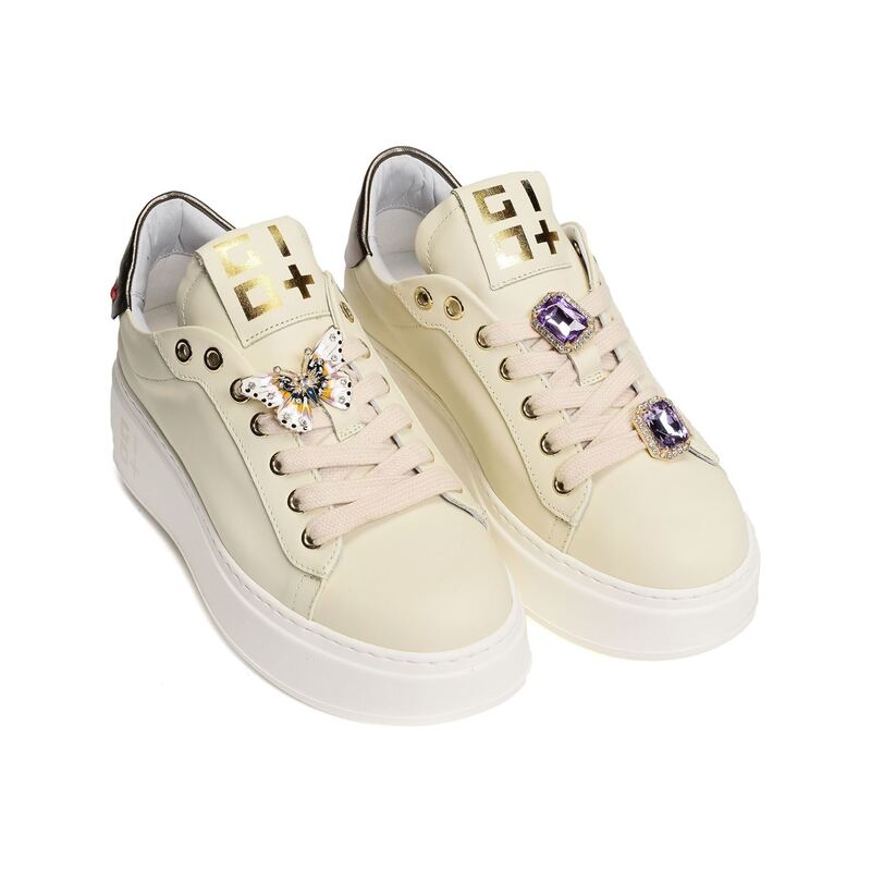 PIA 98 Beige, Sneakers basses Giopiu