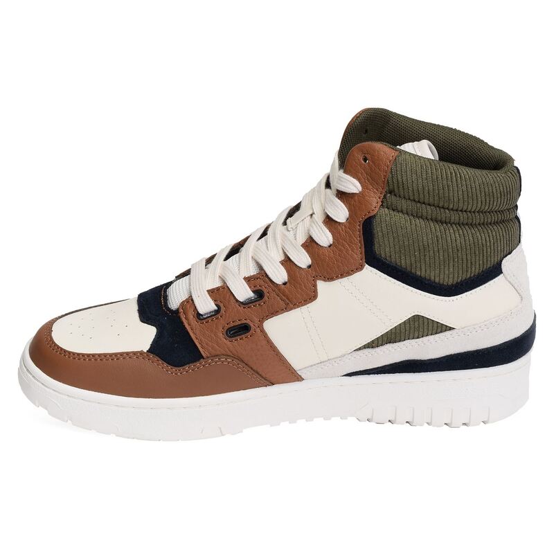 TH BASKET BETTER MIDCUT LTH MIX 4793 Beige Marron, Baskets montantes Tommy Hilfiger