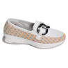 W1303 Blanc Multicolore, Mocassins Rieker