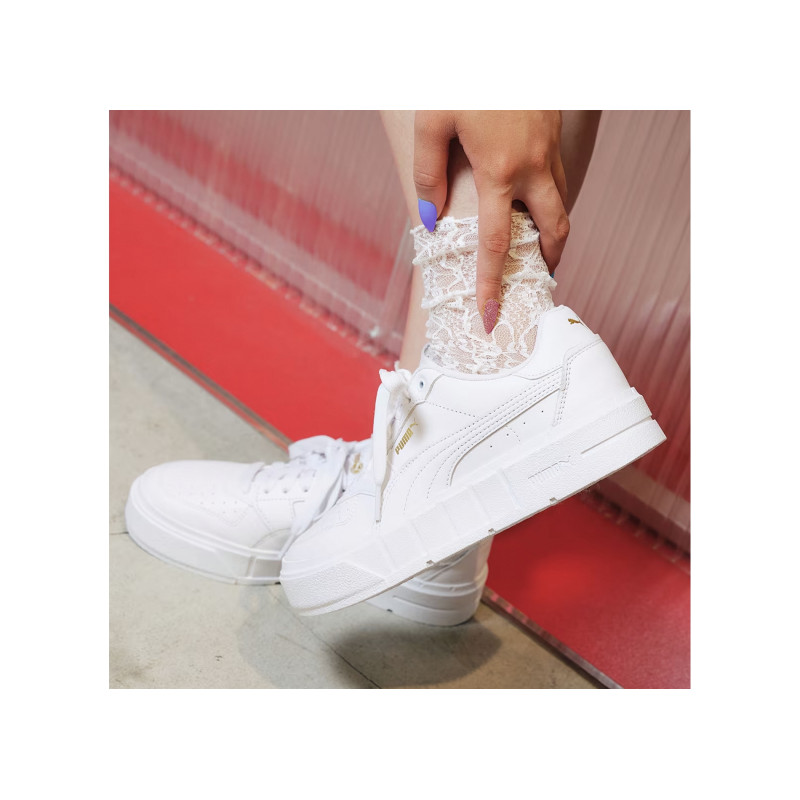 CALI COURT LTH Blanc, Sneakers basses Puma