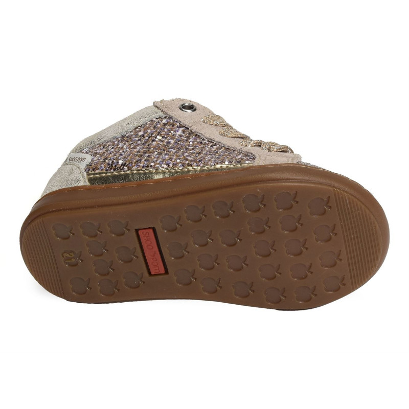 BOUBA CONNECT GIRL GLITTER Platine, Chaussures à Lacets Shoopom