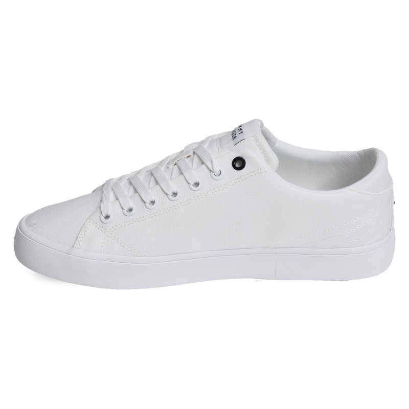 TH HI VULC LOW CANVAS 4882 Blanc, Chaussures basses Tommy Hilfiger