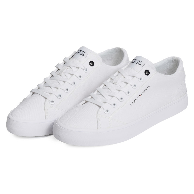 TH HI VULC LOW CANVAS 4882 Blanc, Chaussures basses Tommy Hilfiger