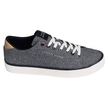 TH HI VULC LOW CHAMBRAY 4945 Marine, Chaussures basses Tommy Hilfiger