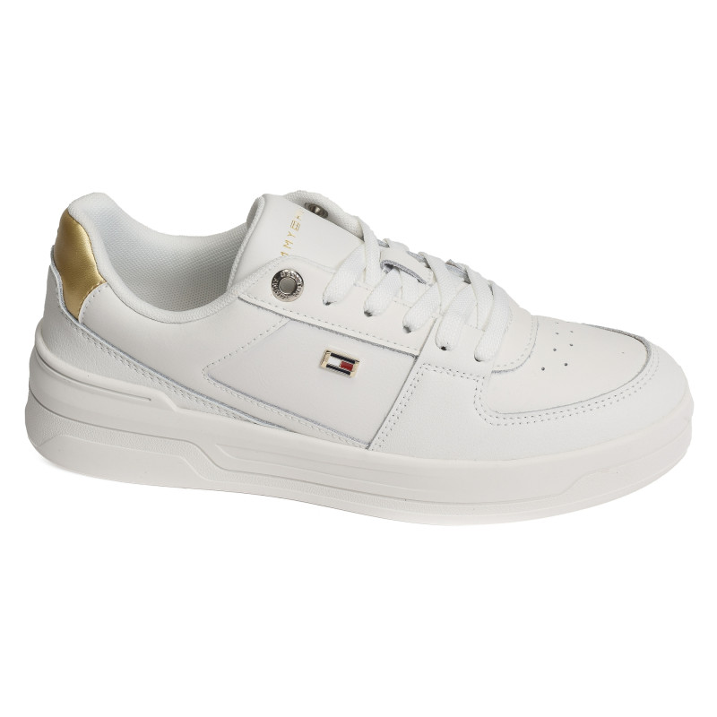 ESSENTIAL BASKET SNEAKER GOLD 8076 Blanc, Sneakers basses Tommy Hilfiger