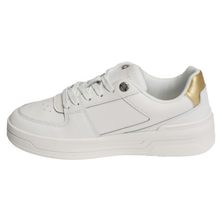 ESSENTIAL BASKET SNEAKER GOLD 8076 Blanc, Sneakers basses Tommy Hilfiger