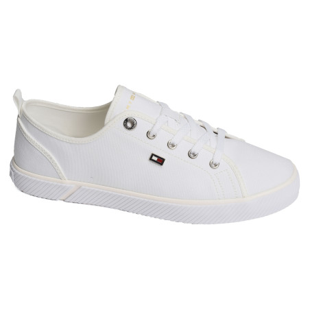 VULC CANVAS SNEAKER 8063 Blanc, Chaussures basses Tommy Hilfiger