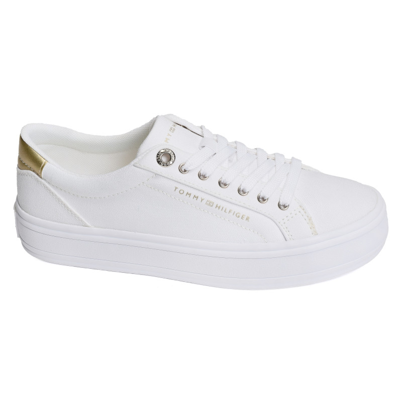 ESSENTIAL VULC CANVAS SNEAKER 7682 Blanc, Chaussures basses Tommy Hilfiger