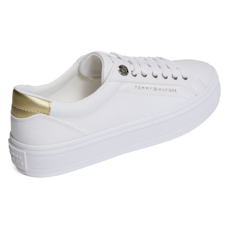 ESSENTIAL VULC CANVAS SNEAKER 7682 Blanc, Chaussures basses Tommy Hilfiger