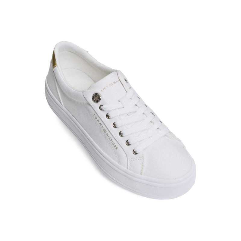 ESSENTIAL VULC CANVAS SNEAKER 7682 Blanc, Chaussures basses Tommy Hilfiger