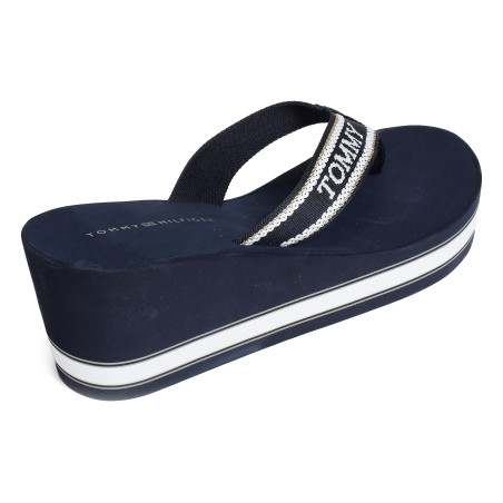 HILFIGER WEDGE BEACH SANDAL 7903 Marine, Tongs Tommy Hilfiger