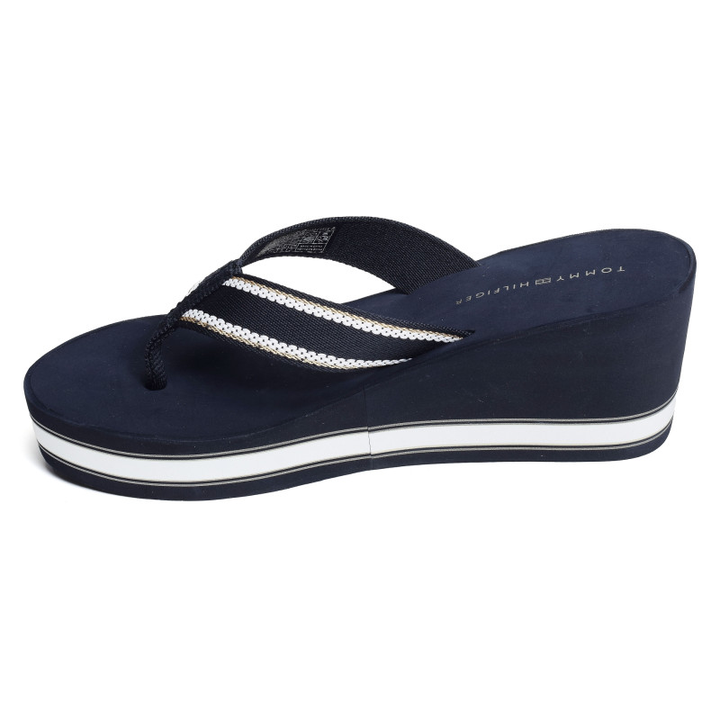 HILFIGER WEDGE BEACH SANDAL 7903 Marine, Tongs Tommy Hilfiger