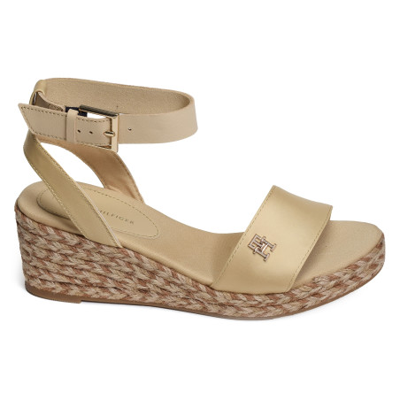 COLORFUL WEDGE SATIN SANDAL 7913 Beige, Sandales compensées Tommy Hilfiger