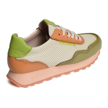 LOIRA 243392 Beige Kaki, Baskets running Hispanitas