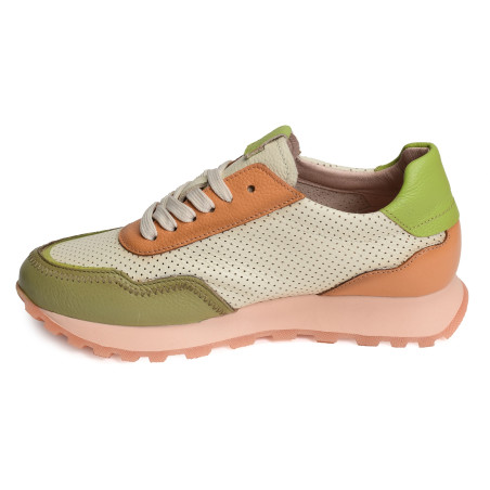 LOIRA 243392 Beige Kaki, Baskets running Hispanitas