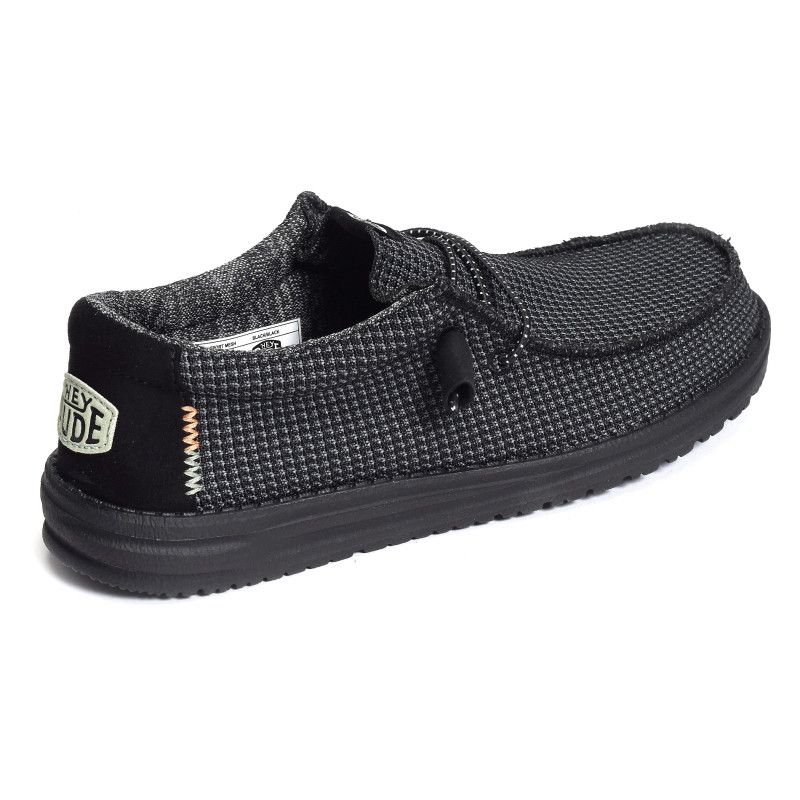 WALLY SPORT MESH Noir Noir, Chaussures basses HeyDude