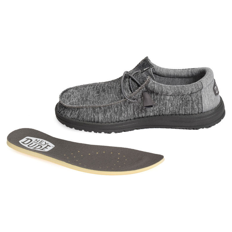 WALLY SPORT KNIT Anthracite, Chaussures basses HeyDude