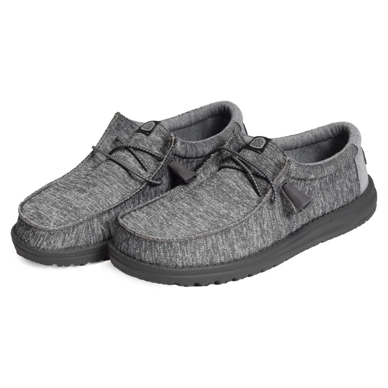 WALLY SPORT KNIT Anthracite, Chaussures basses HeyDude