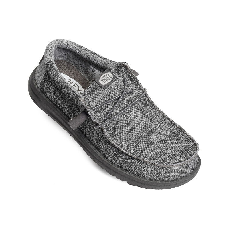 WALLY SPORT KNIT Anthracite, Chaussures basses HeyDude