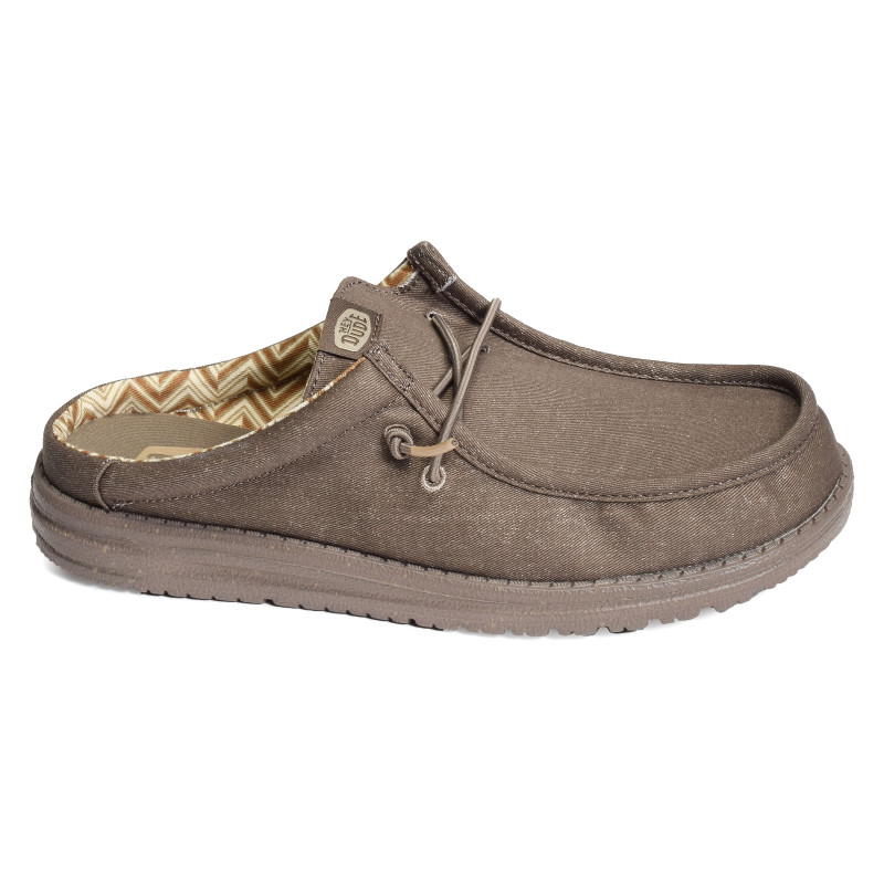 WALLY SLIP CANVAS Marron, Mules HeyDude