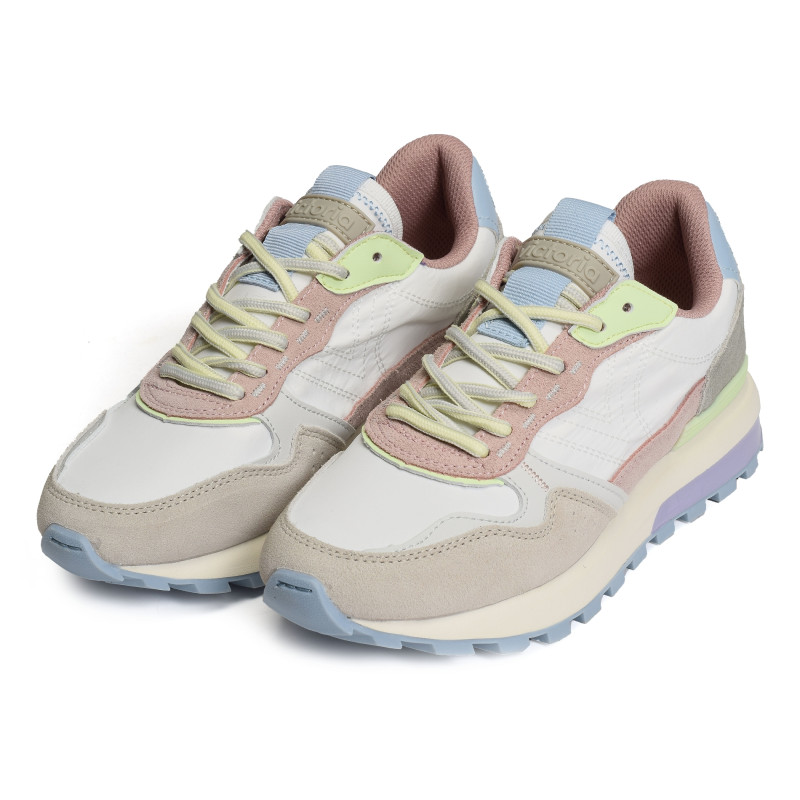 1156102 Blanc Multicolore, Baskets running Victoria