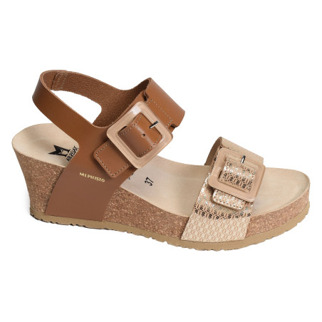 LISSIA Camel, Sandales compensées Mephisto