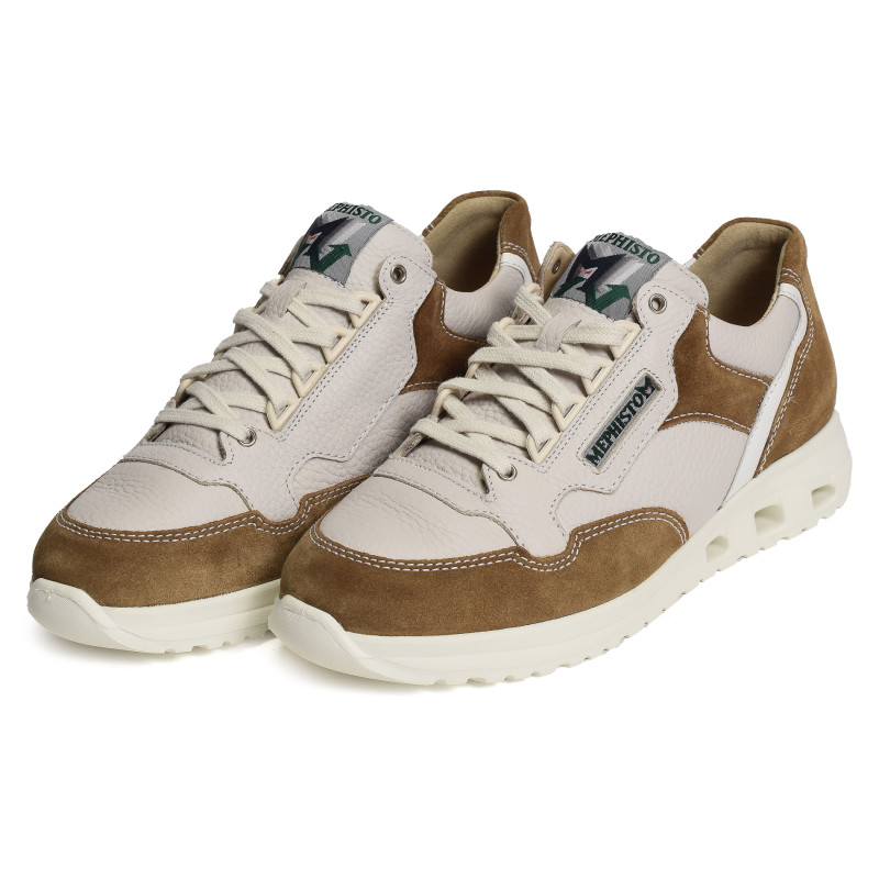 JANSEN Blanc Marron, Sneakers basses Mephisto