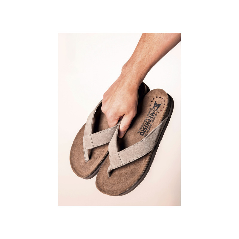 NATALIO Taupe, Tongs Mephisto