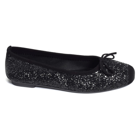 HARMONY GLITTER Noir, Ballerines Reqins