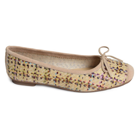 HARMONY RAFIA Multicolore, Ballerines Reqins