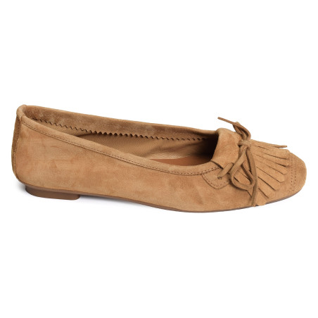 HINDI Marron, Ballerines Reqins