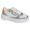 COURT BASIC MESH GLITTER Blanc Argent, Sneakers basses D.Franklin