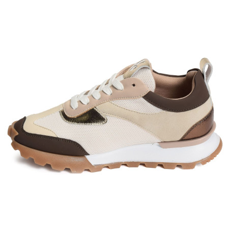 SAMANTHA Beige Marron, Baskets running Vanessa Wu